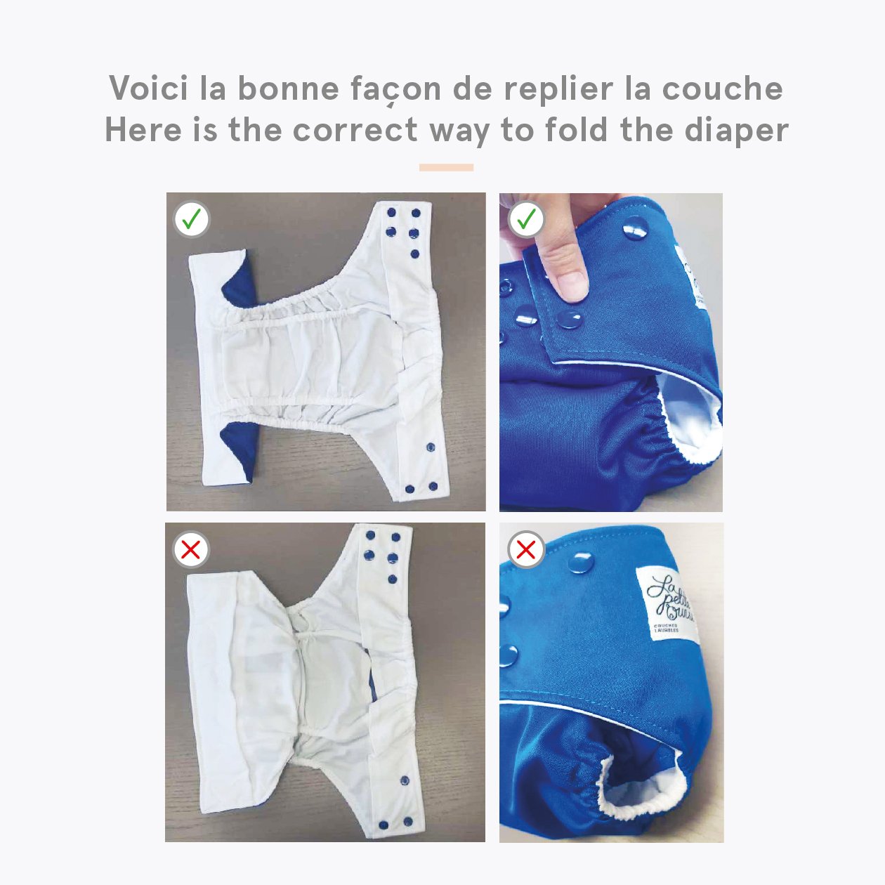 Couche à poche Bébé de Septembre Bouton-pression