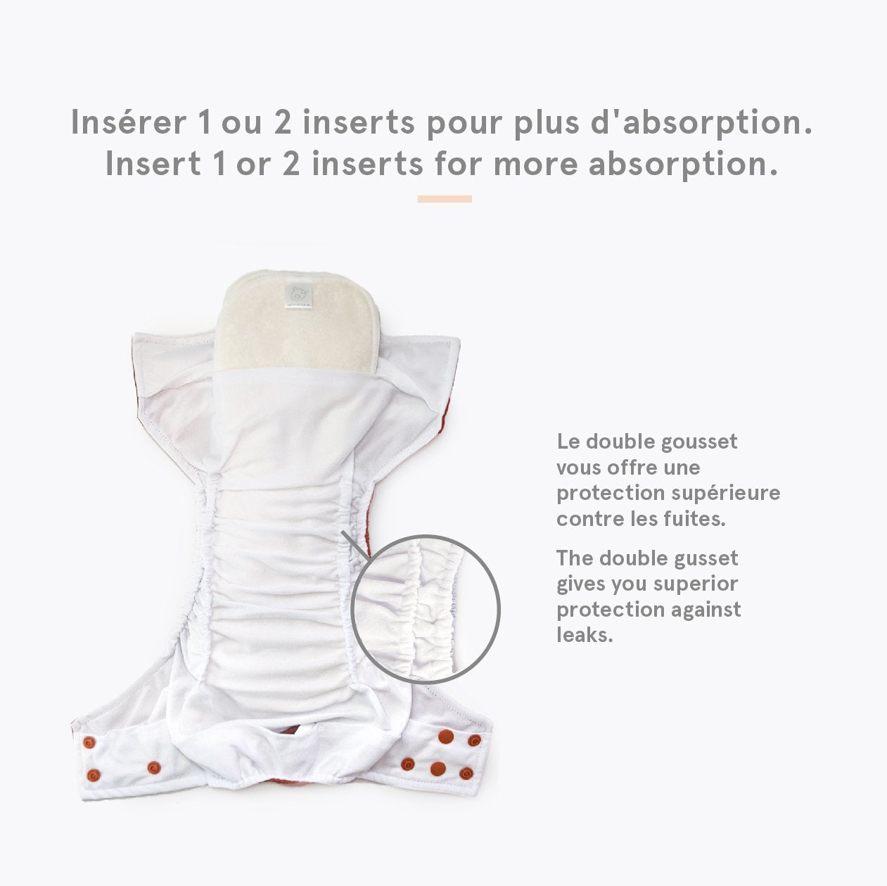 Couche à poche Bébé de Juillet Bouton-pression