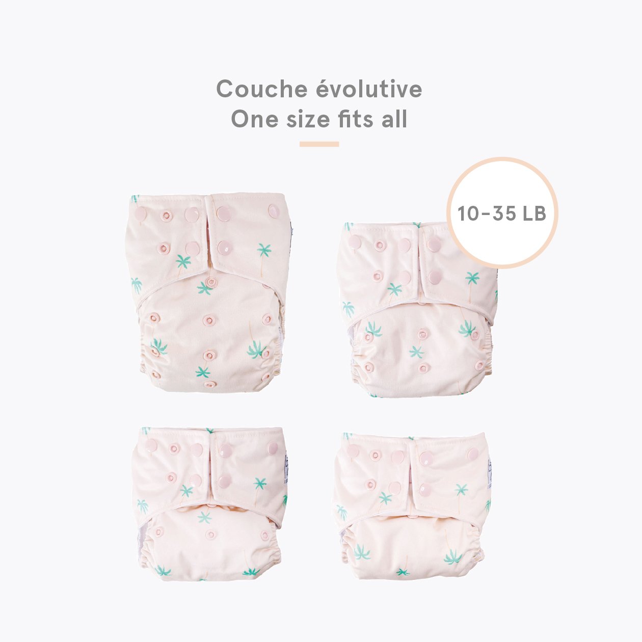 Couche à poche Bébé de Juillet Bouton-pression