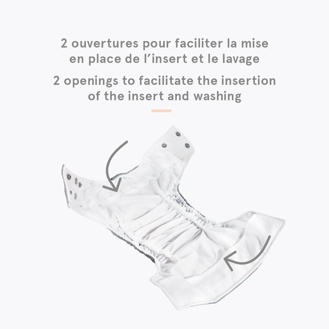 Couche à poche Bébé de Mai Bouton-pression