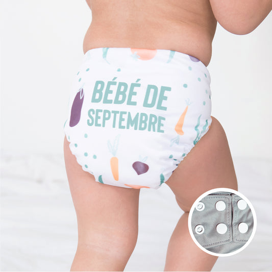 Couche à poche Bébé de Septembre Bouton-pression